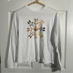 Richer Poorer l/s tee, sz XS, "exhale" yoga design, cotton, casual, weekend